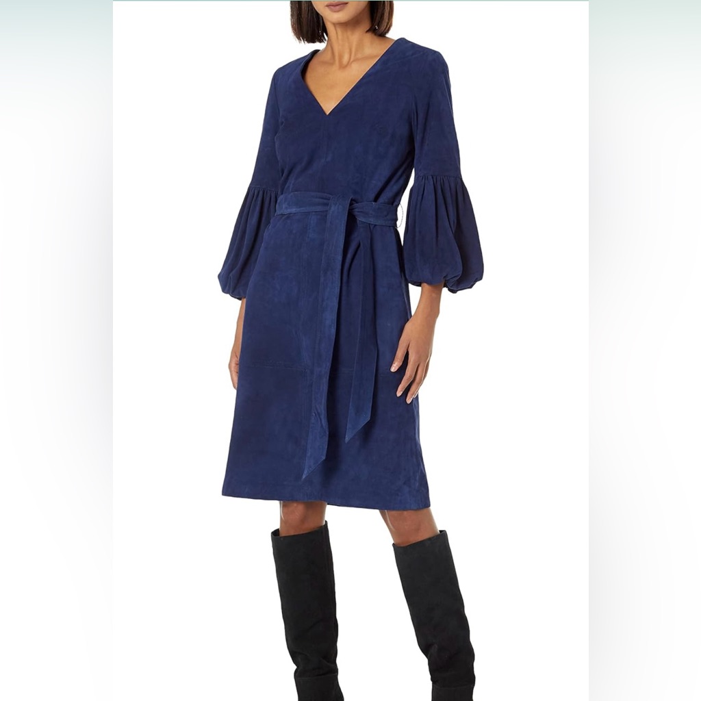Women’s Trina Turk Priya Suede Dress Nwt
